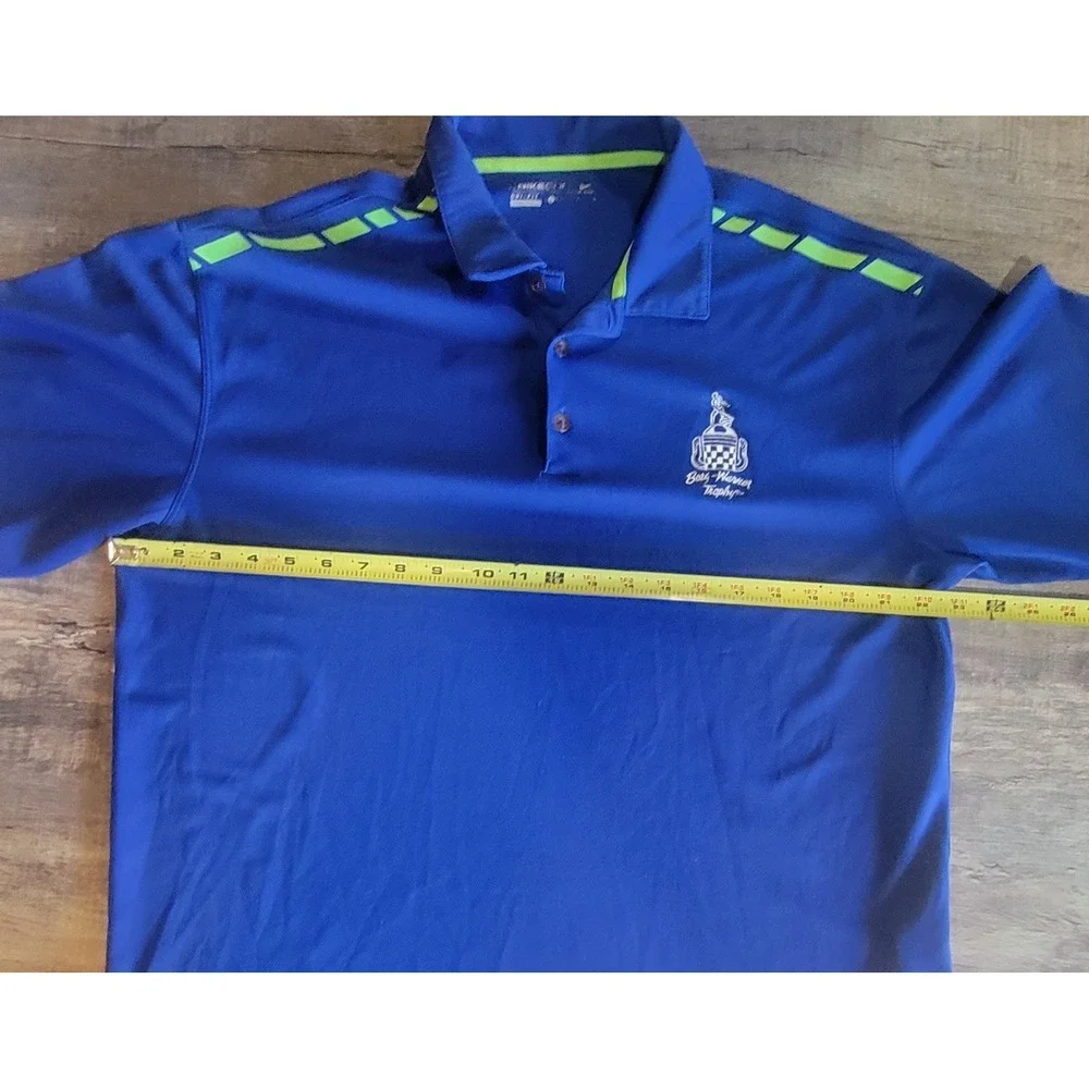 Nike Golf Performance Dri Fit Mens Large Borg Warner Cup Embroidered Polo Shirt